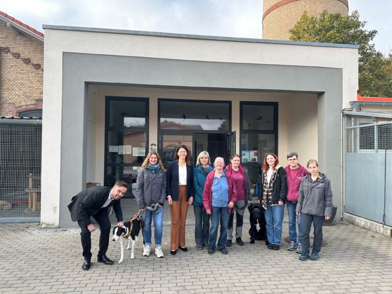 „Finger weg vom Onlinehandel!“ – Dr. Katja Leikert diskutiert Tierschutz im Hanauer Tierheim Hanau – Kürzlich besuchte Dr. Katja Leikert, MdB, zusammen mit dem Hanauer Stadtverordneten Patryk Windhoevel das Tierheim Hanau. Der Besuch folgte auf einen Brief des Tierheims an Leikert, in dem um Unterstützung für strengere Tierschutzgesetze gebeten wurde. Vor Ort tauschte sich die CDU Bundestagsabgeordnete mit der 1. Vorsitzenden Petra Elian, der 2. Vorsitzenden Ursula Botzum, der operativen Leiterin Carmen Hoffmann und der administrativen Leiterin Kathrin Totsche zu drängenden Anliegen im Tierschutz aus