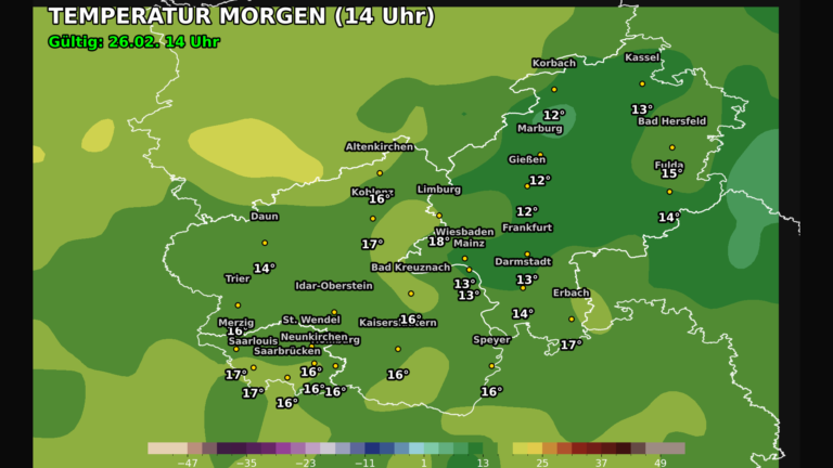Wetterlage für Hessen, bleibt es jetzt mild?